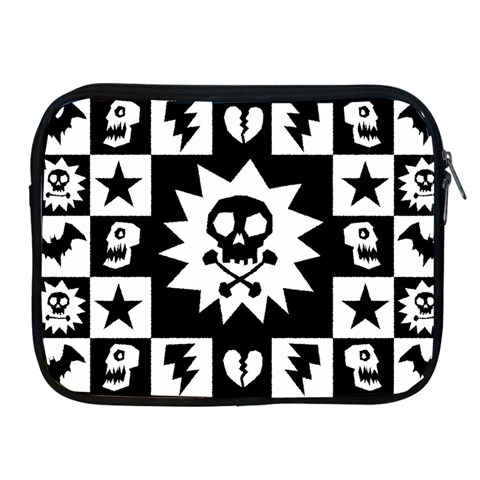 Gothic Punk Skull Apple iPad 2/3/4 Zipper Case from UrbanLoad.com Front