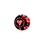 Love Heart Splatter 1  Mini Button