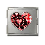 Love Heart Splatter Mega Link Heart Italian Charm (18mm)