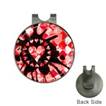 Love Heart Splatter Golf Ball Marker Hat Clip