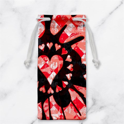 Love Heart Splatter Jewelry Bag from UrbanLoad.com Back