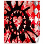 Love Heart Splatter Canvas 8  x 10 