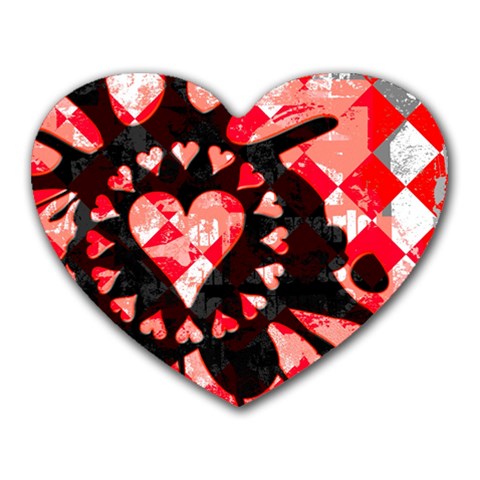 Love Heart Splatter Mousepad (Heart) from UrbanLoad.com Front