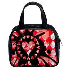 Love Heart Splatter Classic Handbag (Two Sides) from UrbanLoad.com Front