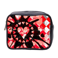 Love Heart Splatter Mini Toiletries Bag (Two Sides) from UrbanLoad.com Front