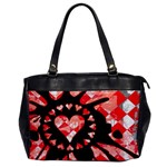 Love Heart Splatter Oversize Office Handbag (One Side)