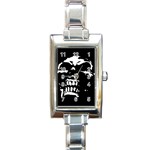 Morbid Skull Rectangular Italian Charm Watch