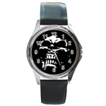 Morbid Skull Round Metal Watch