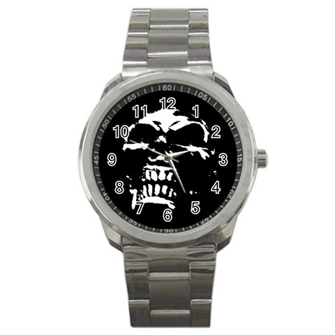 Morbid Skull Sport Metal Watch from UrbanLoad.com Front
