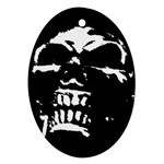 Morbid Skull Oval Ornament (Two Sides)
