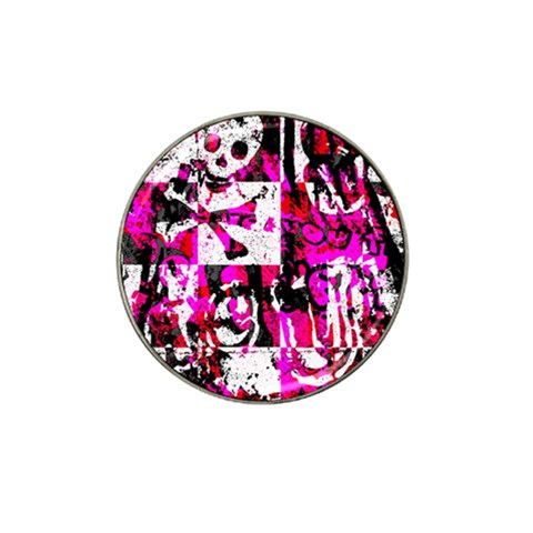 Pink Checker Graffiti Hat Clip Ball Marker (4 pack) from UrbanLoad.com Front