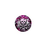 Pink Skull Splatter 1  Mini Magnet