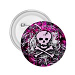 Pink Skull Splatter 2.25  Button