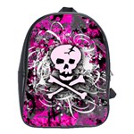 Pink Skull Splatter School Bag (Large)