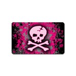 Pink Skull Star Splatter Magnet (Name Card)