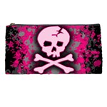 Pink Skull Star Splatter Pencil Case