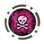 Pink Skull Star Splatter Poker Chip Card Guard (10 pack)