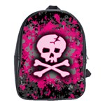Pink Skull Star Splatter School Bag (Large)