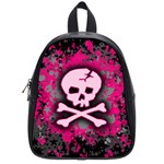 Pink Skull Star Splatter School Bag (Small)