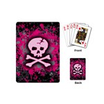 Pink Skull Star Splatter Playing Cards (Mini)