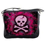 Pink Skull Star Splatter Messenger Bag
