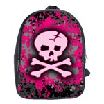 Pink Skull Star Splatter School Bag (XL)
