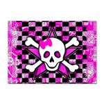 Pink Star Skull Sticker A4 (100 pack)