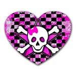 Pink Star Skull Mousepad (Heart)