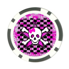 Pink Star Skull Poker Chip Card Guard (10 pack) from UrbanLoad.com Back