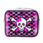 Pink Star Skull Mini Toiletries Bag (One Side)