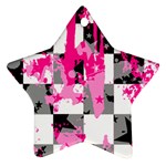 Pink Star Splatter Ornament (Star)