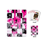 Pink Star Splatter Playing Cards (Mini)