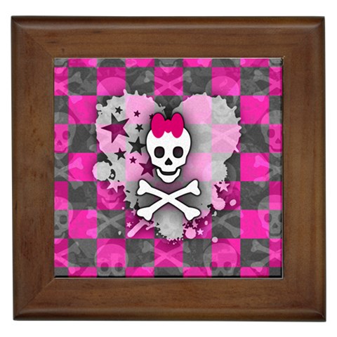 Princess Skull Heart Framed Tile from UrbanLoad.com Front