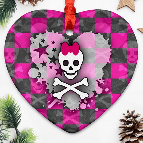 Princess Skull Heart Ornament (Heart) from UrbanLoad.com Front