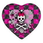 Princess Skull Heart Ornament (Heart)