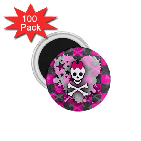 Princess Skull Heart 1.75  Magnet (100 pack)  from UrbanLoad.com Front