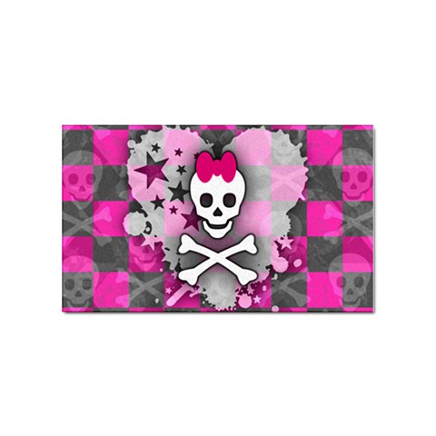Princess Skull Heart Sticker Rectangular (10 pack) from UrbanLoad.com Front