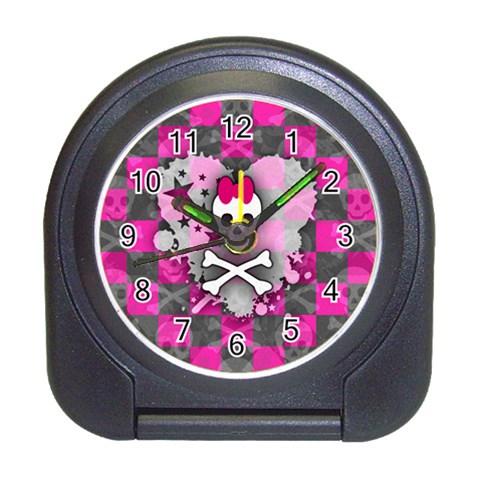 Princess Skull Heart Travel Alarm Clock from UrbanLoad.com Front