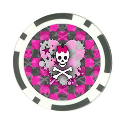 Princess Skull Heart Poker Chip Card Guard from UrbanLoad.com Back