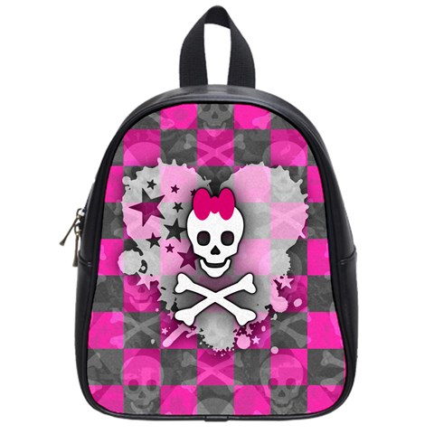 Princess Skull Heart School Bag (Small) from UrbanLoad.com Front