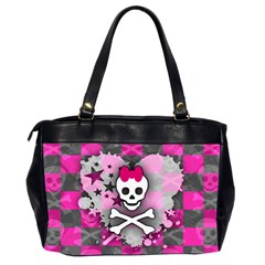 Princess Skull Heart Oversize Office Handbag (Two Sides) from UrbanLoad.com Back