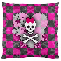 Princess Skull Heart Large Cushion Case (Two Sides) from UrbanLoad.com Back