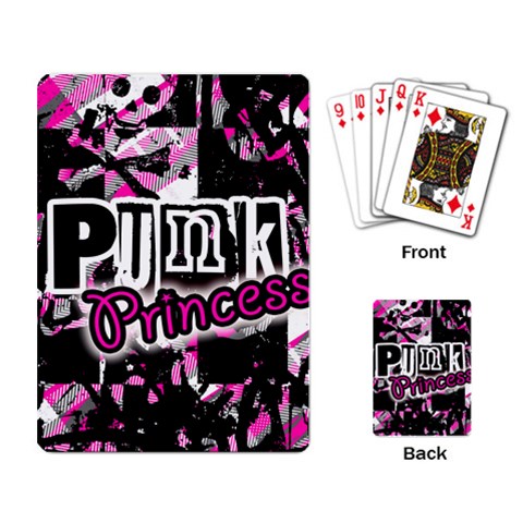 Punk Princess Playing Cards Single Design from UrbanLoad.com Back
