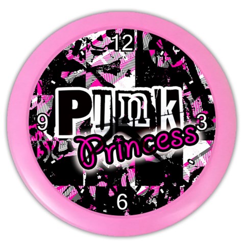 Punk Princess Color Wall Clock from UrbanLoad.com Front