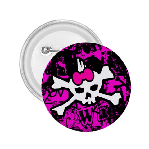 Punk Skull Princess 2.25  Button from UrbanLoad.com Front