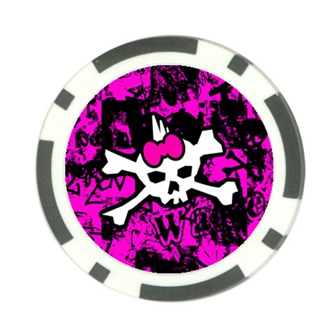 Punk Skull Princess Poker Chip Card Guard from UrbanLoad.com Front