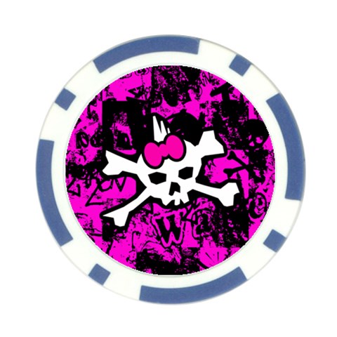 Punk Skull Princess Poker Chip Card Guard from UrbanLoad.com Front