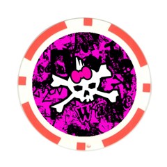 Punk Skull Princess Poker Chip Card Guard from UrbanLoad.com Back