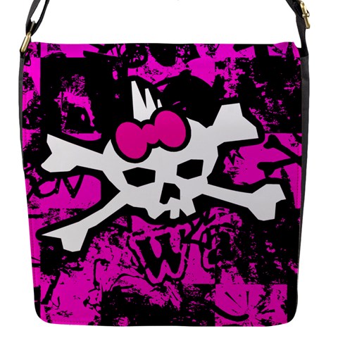 Punk Skull Princess Flap closure messenger bag (Small) from UrbanLoad.com Front