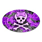 Purple Girly Skull Magnet (Oval)